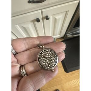 Waxing Poetic Sterling Silver And Bronze Moongazer Pendant Necklace‎